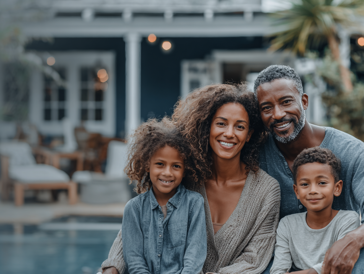 Happy family enjoying time together